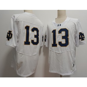 NCAA Notre Dame Fighting Irish 13 Riley Leonard White Vapor Limited Men Jersey