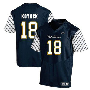 NCAA Notre Dame Fighting Irish 18 Ben Koyack Navy College Football Men Jersey