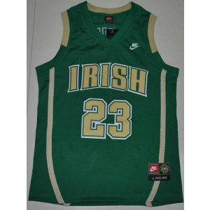 NCAA Notre Dame Fighting Irish 23 Lebron James Green Basketball Men Jersey