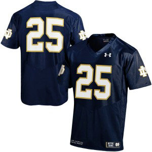 NCAA Notre Dame Fighting Irish 25 Tarean Folston Black Men Jersey