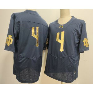 NCAA Notre Dame Fighting Irish 4 Jeremiyah Love Blue Vapor Limited Men Jersey