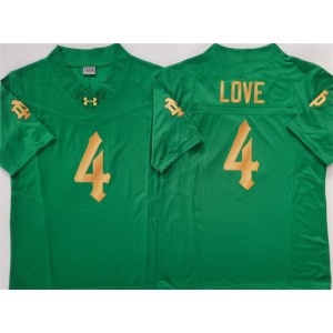 NCAA Notre Dame Fighting Irish 4 Jeremiyah Love Green F.U.S.E. Vapor Limited Men Jersey 1