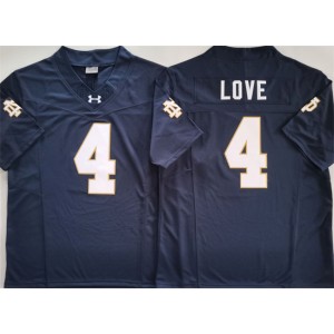 NCAA Notre Dame Fighting Irish 4 Jeremiyah Love Navy F.U.S.E. Vapor Limited Men Jersey 1