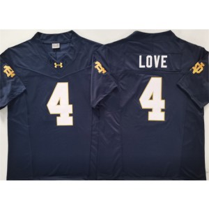 NCAA Notre Dame Fighting Irish 4 Jeremiyah Love Navy F.U.S.E. Vapor Limited Men Jersey