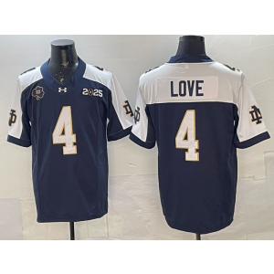 NCAA Notre Dame Fighting Irish 4 Jeremiyah Love Navy F.U.S.E. Vapor Limited Men Jersey