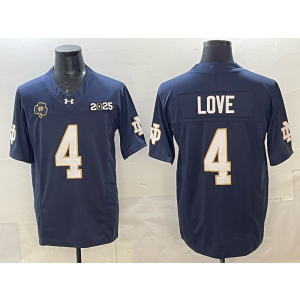 NCAA Notre Dame Fighting Irish 4 Jeremiyah Love Navy F.U.S.E. Vapor Limited Men Jersey