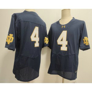 NCAA Notre Dame Fighting Irish 4 Jeremiyah Love Navy Vapor Limited Men Jersey