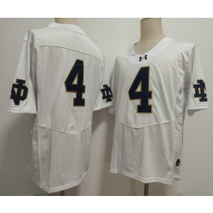 NCAA Notre Dame Fighting Irish 4 Jeremiyah Love White Vapor Limited Men Jersey