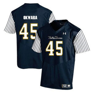NCAA Notre Dame Fighting Irish 45 Romeo Okwara Navy College Football Men Jersey