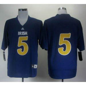 NCAA Notre Dame Fighting Irish 5 Manti Te'o Navy Blue Shamrock Series Men Jersey