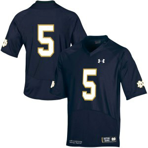 NCAA Notre Dame Fighting Irish 5 Nyles Morgan Black Men Jersey