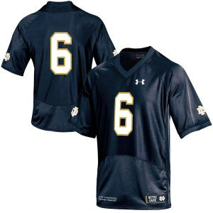 NCAA Notre Dame Fighting Irish 6 Charlie Fiessinger Black Men Jersey