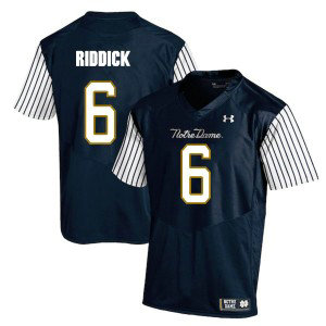 NCAA Notre Dame Fighting Irish 6 Theo Riddick Navy College Football Men Jersey