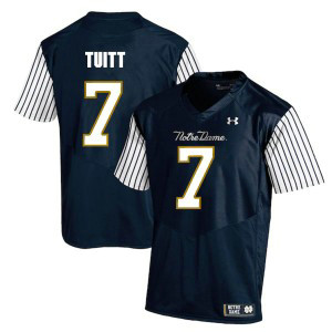 NCAA Notre Dame Fighting Irish 7 Stephon Tuitt Navy College Football Men Jersey