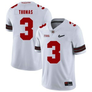 NCAA Ohio State 3 Michael Thomas White Men Jersey