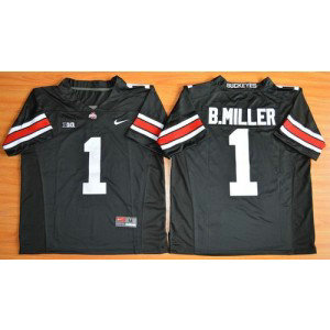 NCAA Ohio State Buckeyes 1 Braxton Miller Black Limited Men Jersey With Big Patch