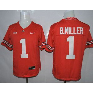 NCAA Ohio State Buckeyes 1 Braxton Miller Red Limited Men Jersey With Big Patch