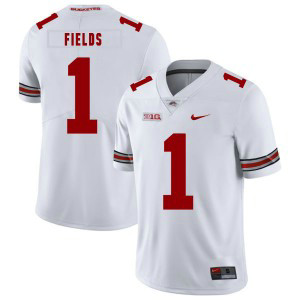 NCAA Ohio State Buckeyes 1 Justin Fields White Nike College Football Limited Men Jersey