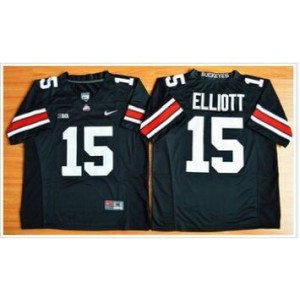 NCAA Ohio State Buckeyes 15 Ezekiel Elliott Black Limited Men Jersey