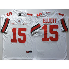NCAA Ohio State Buckeyes 15 Ezekiel Elliott White Legend Limited Men Jersey
