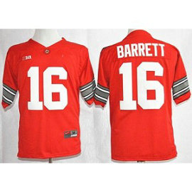 NCAA Ohio State Buckeyes 16 J. T. Barrett Red Diamond Quest Men Jersey