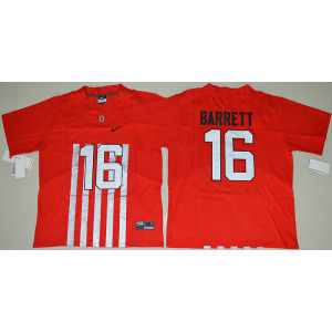 NCAA Ohio State Buckeyes 16 J. T. Barrett Red Football 2016-17 Elite Men Jersey