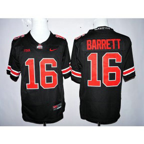 NCAA Ohio State Buckeyes 16 J.T. Barrett Black Football Men Jersey