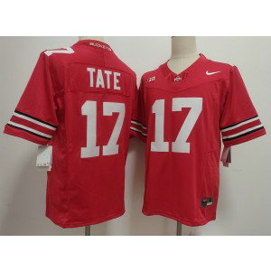 NCAA Ohio State Buckeyes 17 Carnell Tate Red F.U.S.E. Vapor Limited Men Jersey