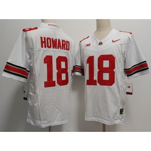 NCAA Ohio State Buckeyes 18 Will Howard White F.U.S.E. Vapor Limited Men Jersey