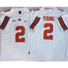 NCAA Ohio State Buckeyes 2 Chase Young White College Football Men Jersey