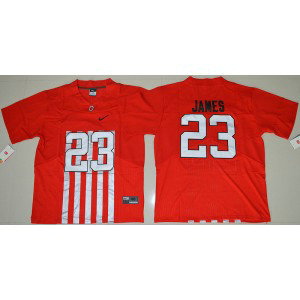 NCAA Ohio State Buckeyes 23 Lebron James Red Football 2016-17 Elite Men Jersey