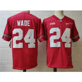 NCAA Ohio State Buckeyes 24 Wade Red Men Jersey