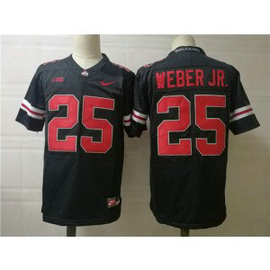 NCAA Ohio State Buckeyes 25 WEBER JR. Black Men Jersey