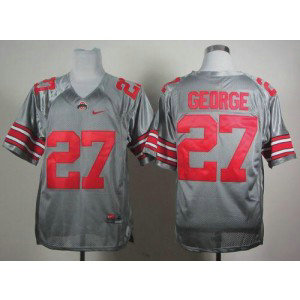 NCAA Ohio State Buckeyes 27 Eddie George Grey Men Jersey