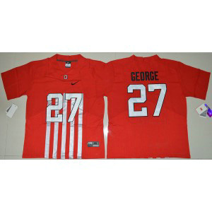 NCAA Ohio State Buckeyes 27 Eddie George Red Football 2016-17 Elite Men Jersey