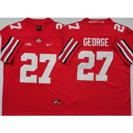 NCAA Ohio State Buckeyes 27 Eddie George Red New Men Jersey