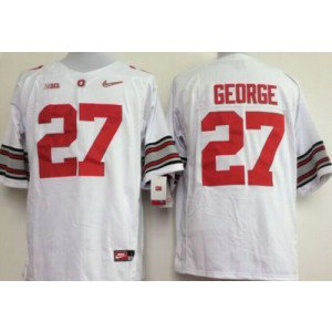 NCAA Ohio State Buckeyes 27 Eddie George White Men Jersey