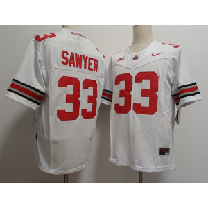 NCAA Ohio State Buckeyes 33 Sawyer White F.U.S.E. Vapor Limited Men Jersey