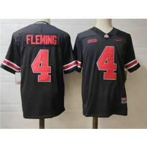 NCAA Ohio State Buckeyes 4 FLEMING Black Men Jersey