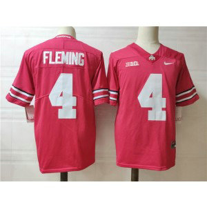 NCAA Ohio State Buckeyes 4 FLEMING Red Men Jersey