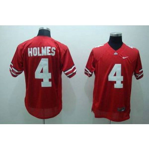 NCAA Ohio State Buckeyes 4 Santonio Holmes Red Men Jersey 1