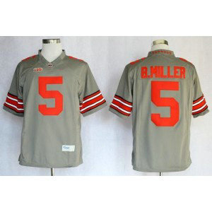 NCAA Ohio State Buckeyes 5 Braxton Miller Grey Limited Men Jersey