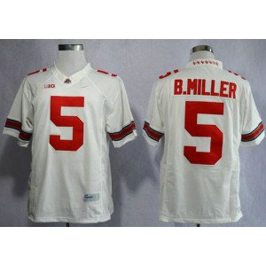 NCAA Ohio State Buckeyes 5 Braxton Miller White Limited Men Jersey