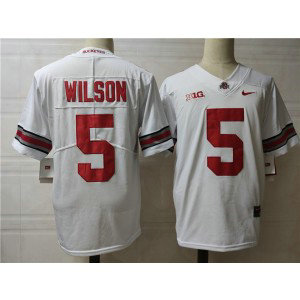 NCAA Ohio State Buckeyes 5 Wilson White Men Jersey