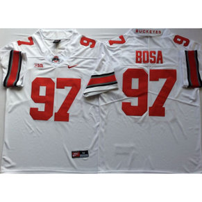 NCAA Ohio State Buckeyes 97 Joey Bosa White Nike College Football Men Jersey