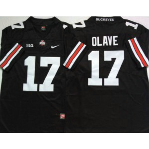 NCAA Ohio State Buckeyes Black 17 OLAVE Men Jersey