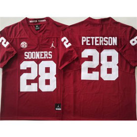 NCAA Oklahoma Sooners 28 Adrian Peterson Red Vapor Limited Men Jersey