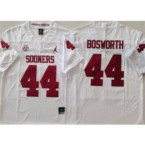 NCAA Oklahoma Sooners 44 Brian Bosworth White Vapor Limited Men Jersey