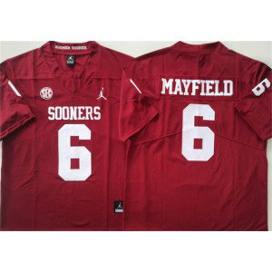 NCAA Oklahoma Sooners 6 Baker Mayfield Red Vapor Limited Men Jersey