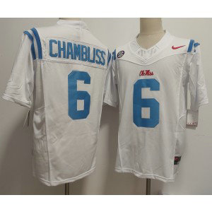NCAA Ole Miss Rebels 6 Trinidad Chambliss White F.U.S.E. Vapor Limited Men Jersey